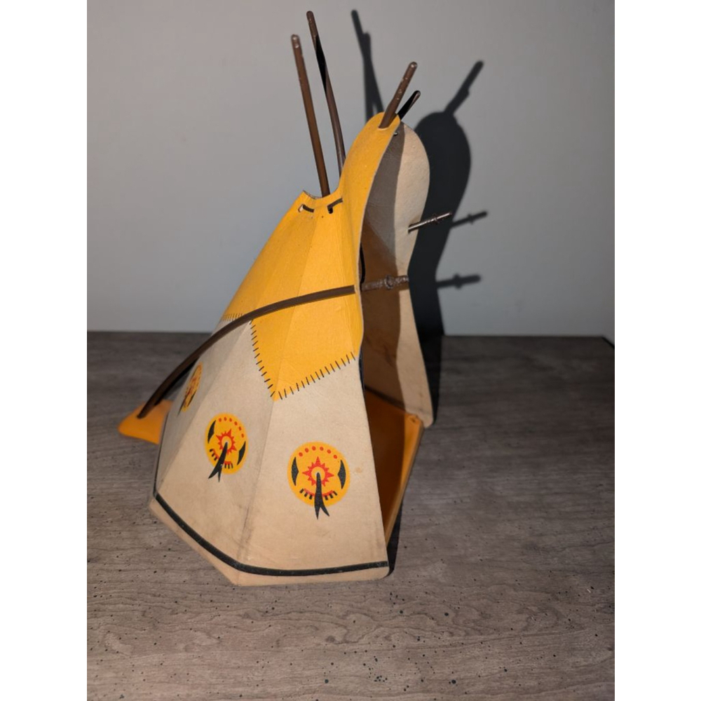 Vintage Playmobil Action Figures & Playsets One Size Orange Beige Teepee 1989 - Picture 3 of 6